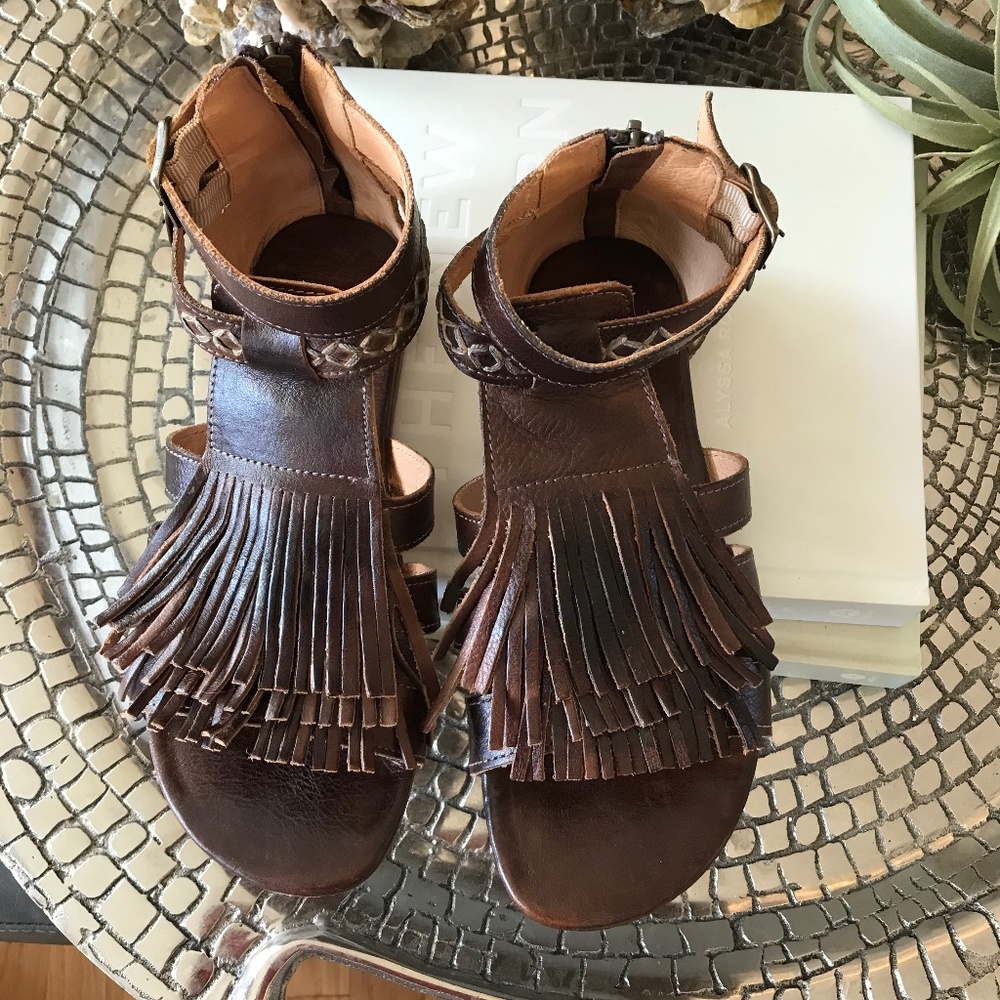 FESTIVAL 🔥MODERN BOHO SOFT COUNTRY COWGIRL LAYERED FRINGE LEATHER SANDALS - Picture 5 of 16